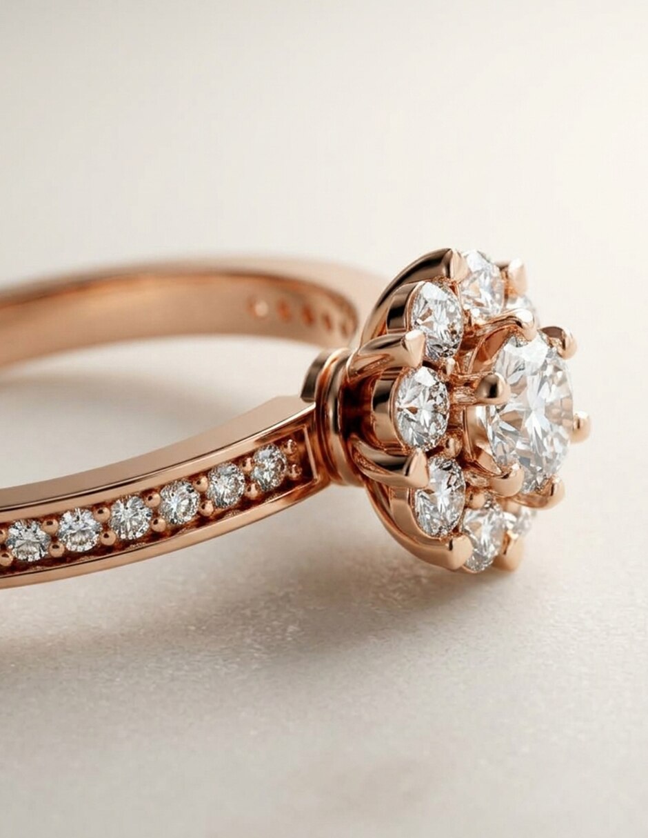 Anillo de compromiso de oro 9 k Amore Mio! 6