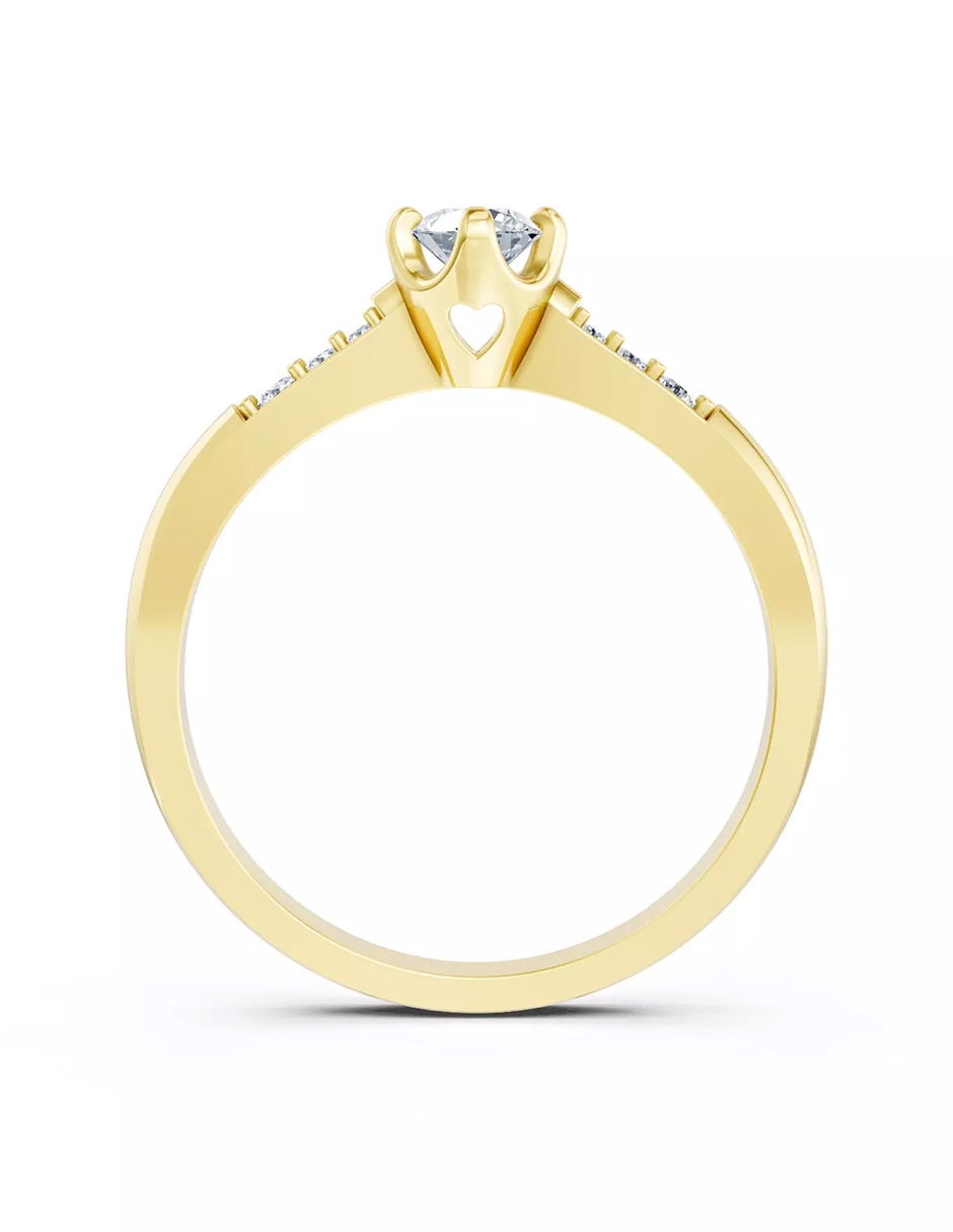 Anillo de compromiso de oro 9 k Amore Mio zirconia cúbica
