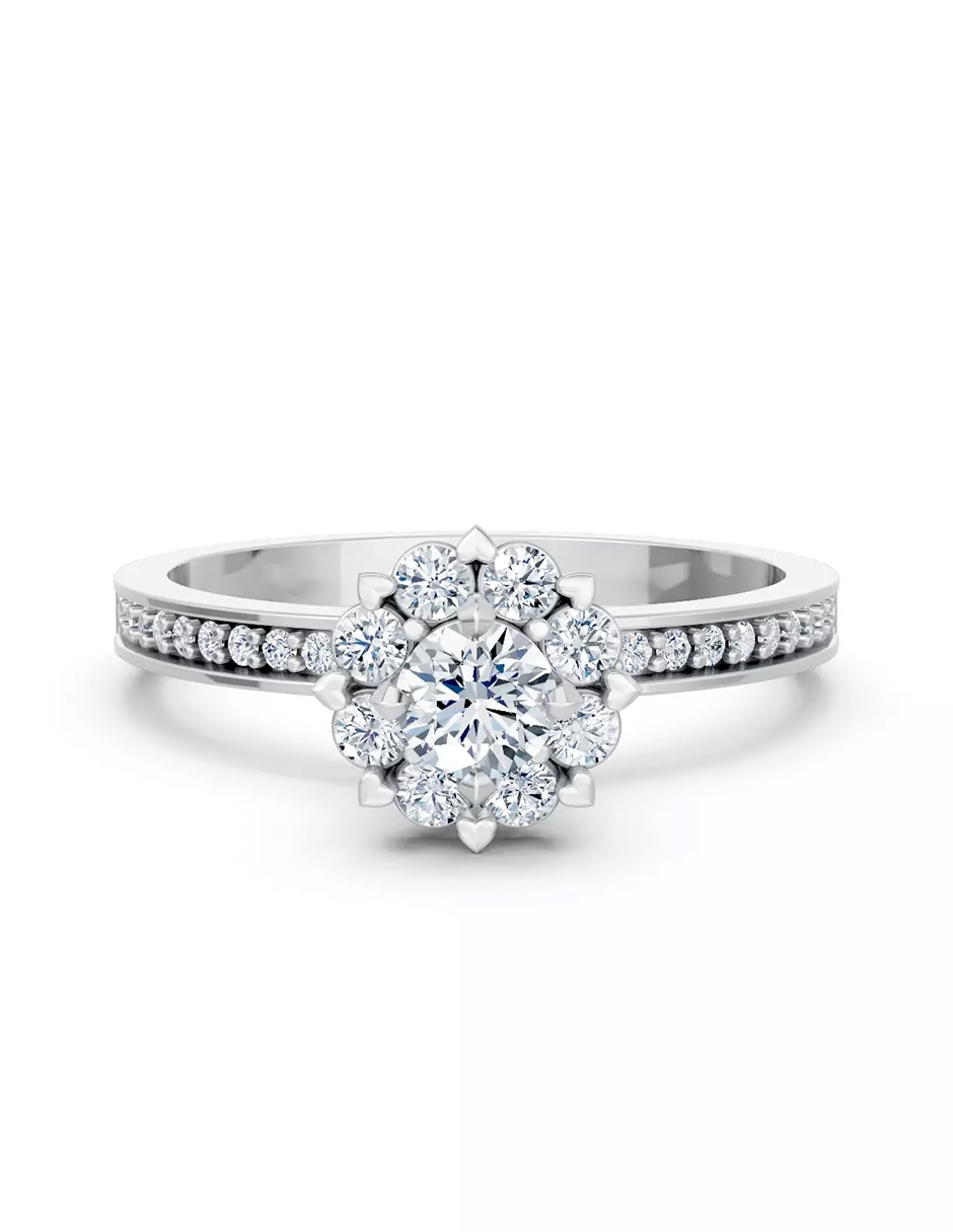 Anillo de compromiso de Oro 18 k zirconia cúbica Anillo de compromiso de Oro 18 k zirconia cúbica