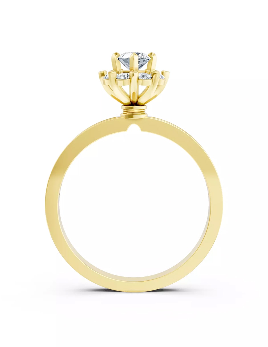 Anillo de compromiso de oro 18 k Amore Mio zirconia cúbica