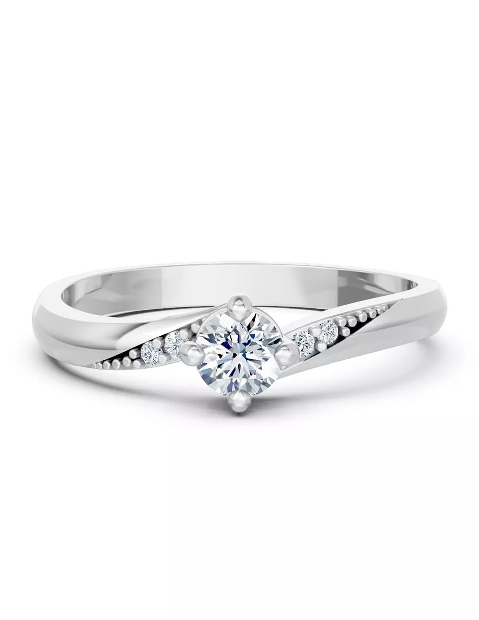 Anillo de compromiso de Oro 14 k zirconia cúbica Anillo de compromiso de Oro 14 k zirconia cúbica