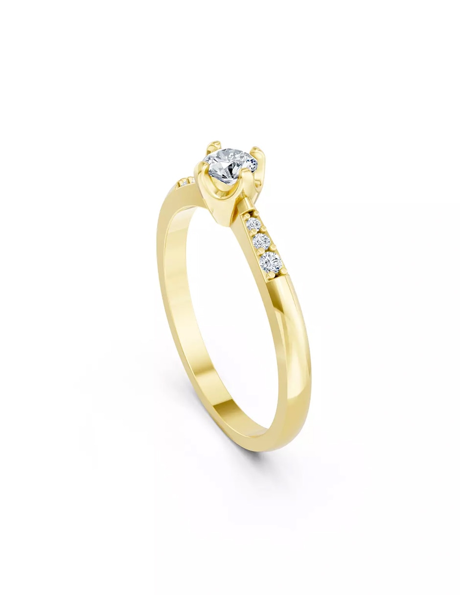 Anillo de compromiso de oro 18 k Amore Mio zirconia cúbica