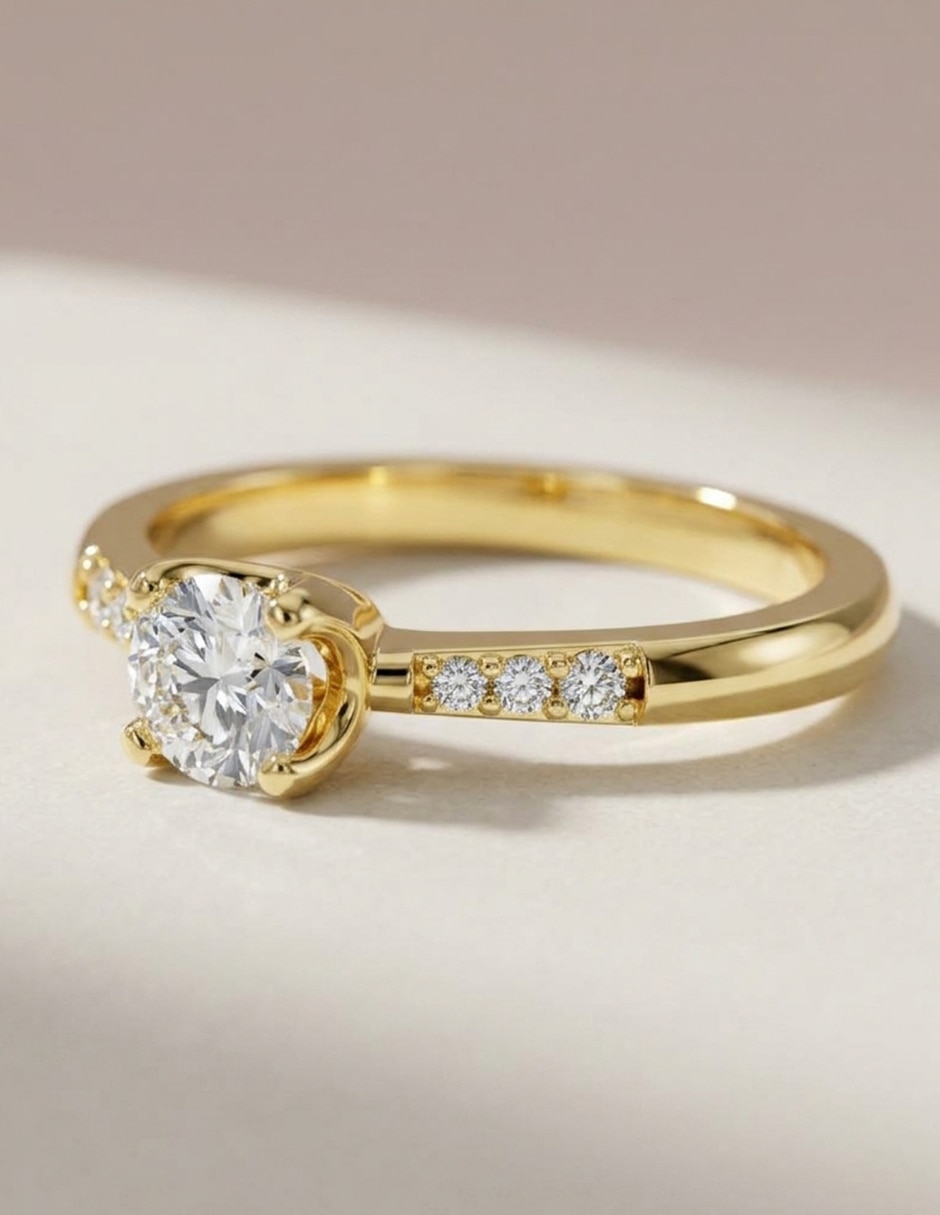 Anillo de compromiso de oro 18 k Amore Mio zirconia cúbica