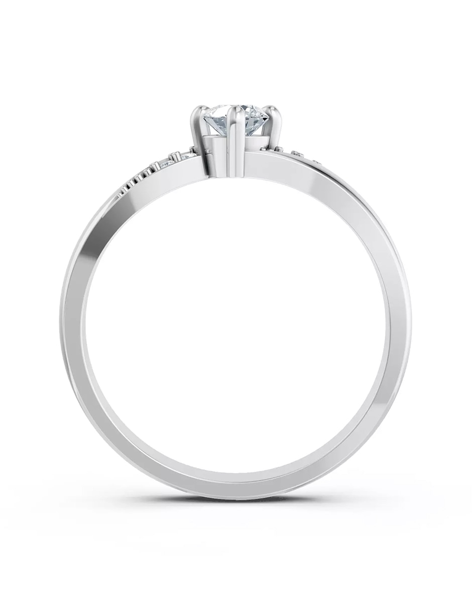 Anillo de compromiso de Oro 18 k zirconia cúbica 2