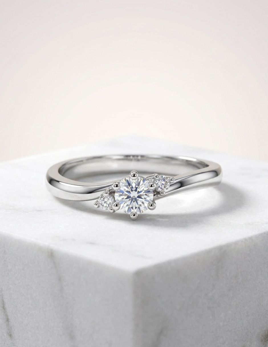 Anillo de compromiso de Oro 9 k zirconia cúbica 5