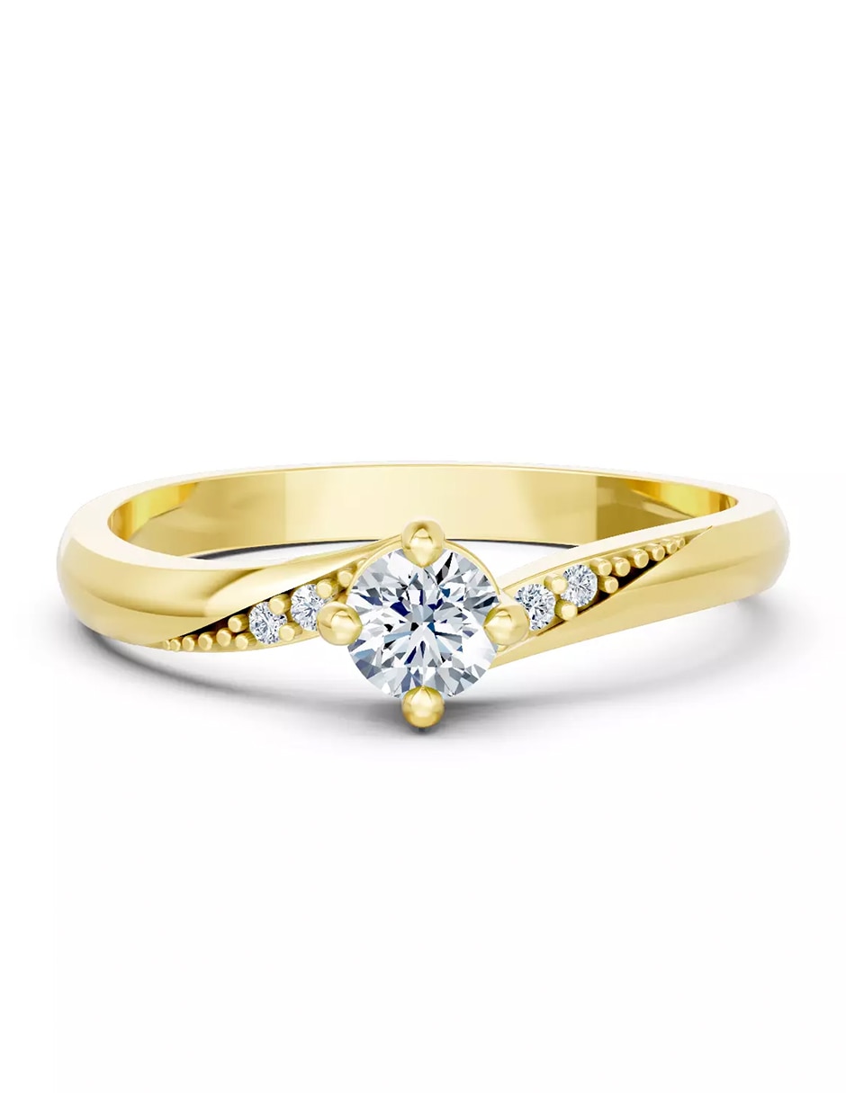 Anillo de compromiso de oro 18 k Amore Mio zirconia cúbica