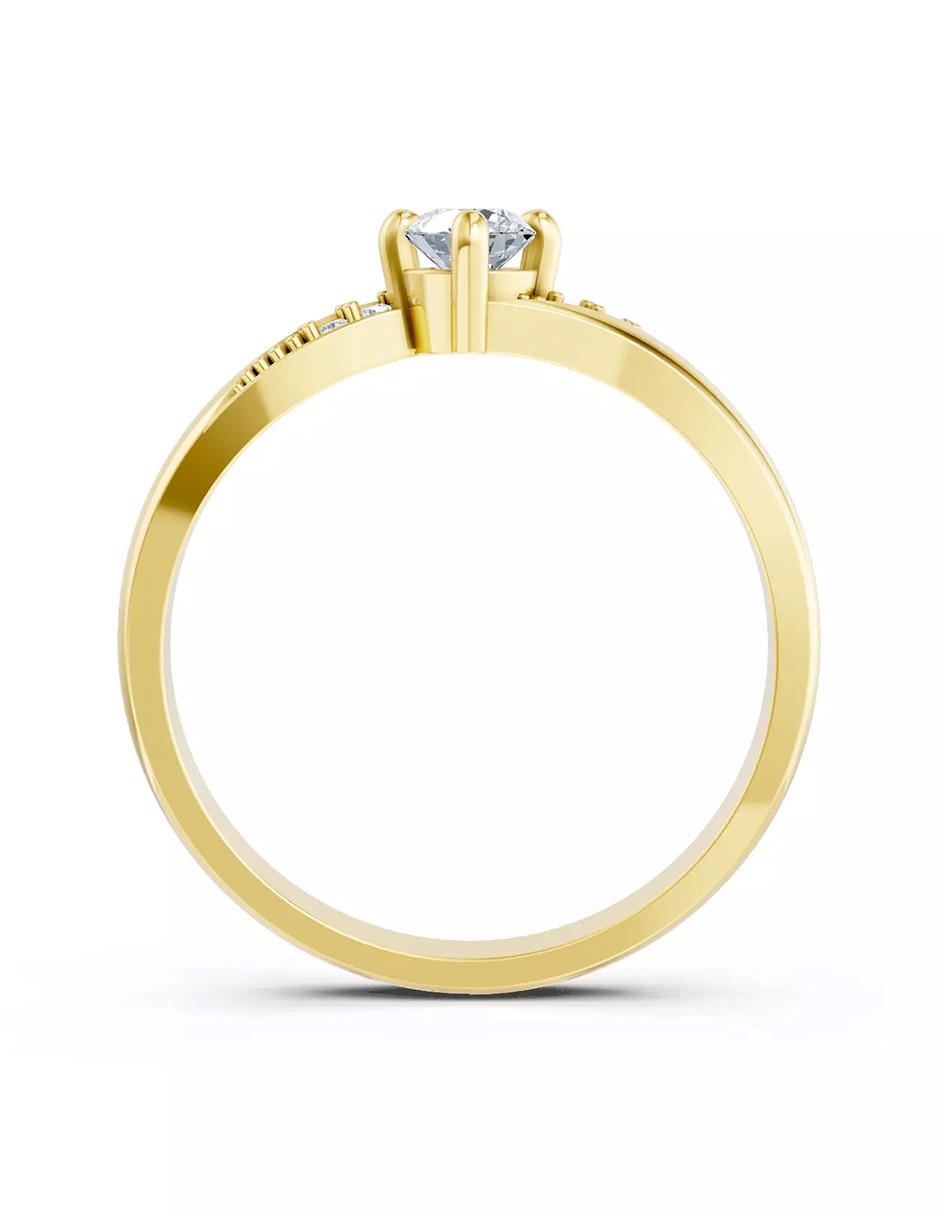 Anillo de compromiso de oro 18 k Amore Mio zirconia cúbica