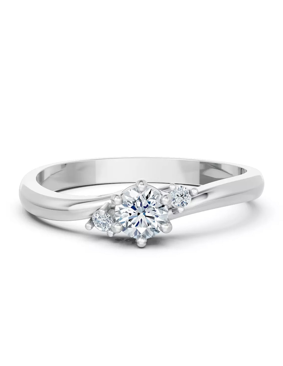 Anillo de compromiso de Oro 18 k zirconia cúbica Anillo de compromiso de Oro 18 k zirconia cúbica