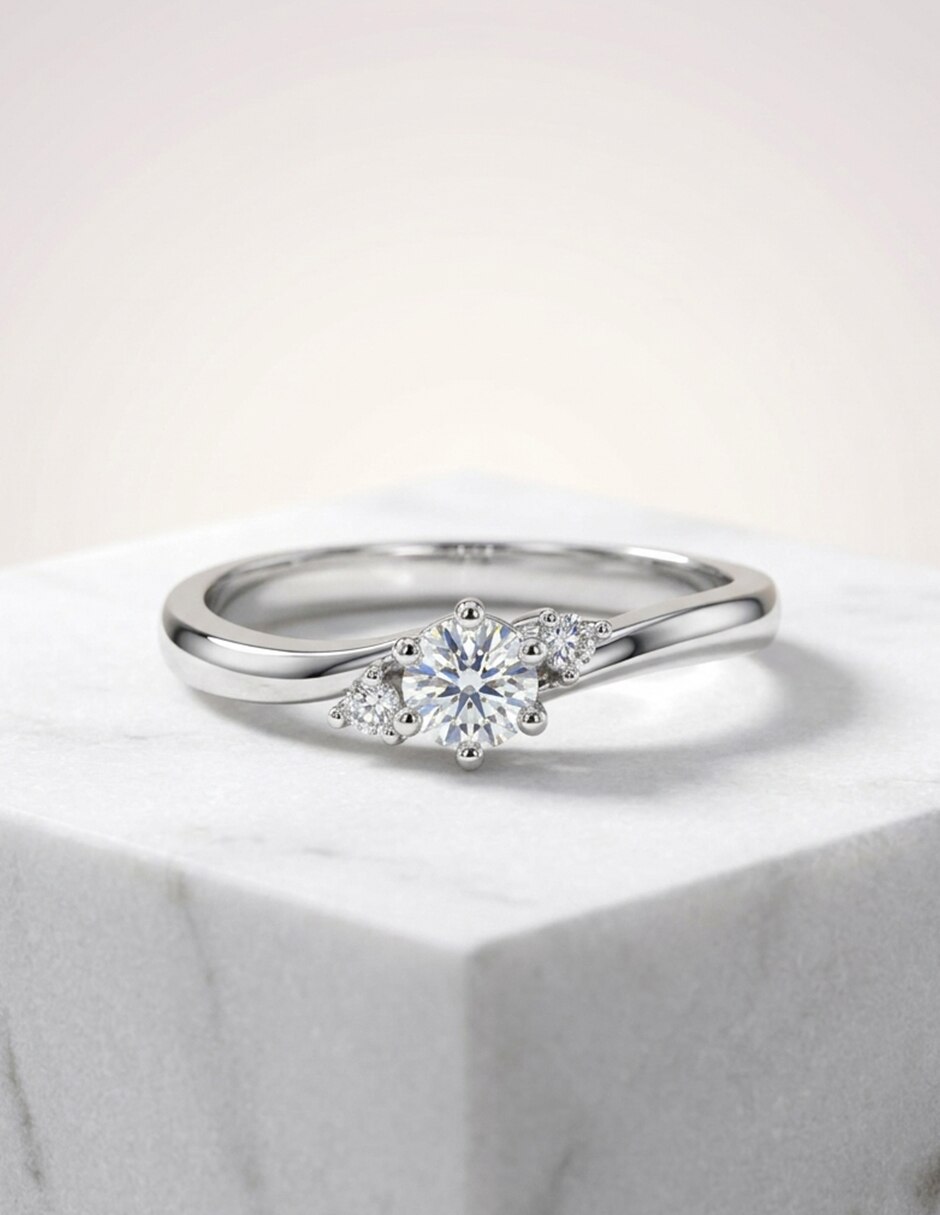Anillo de compromiso de oro 18 k Amore Mio! 4