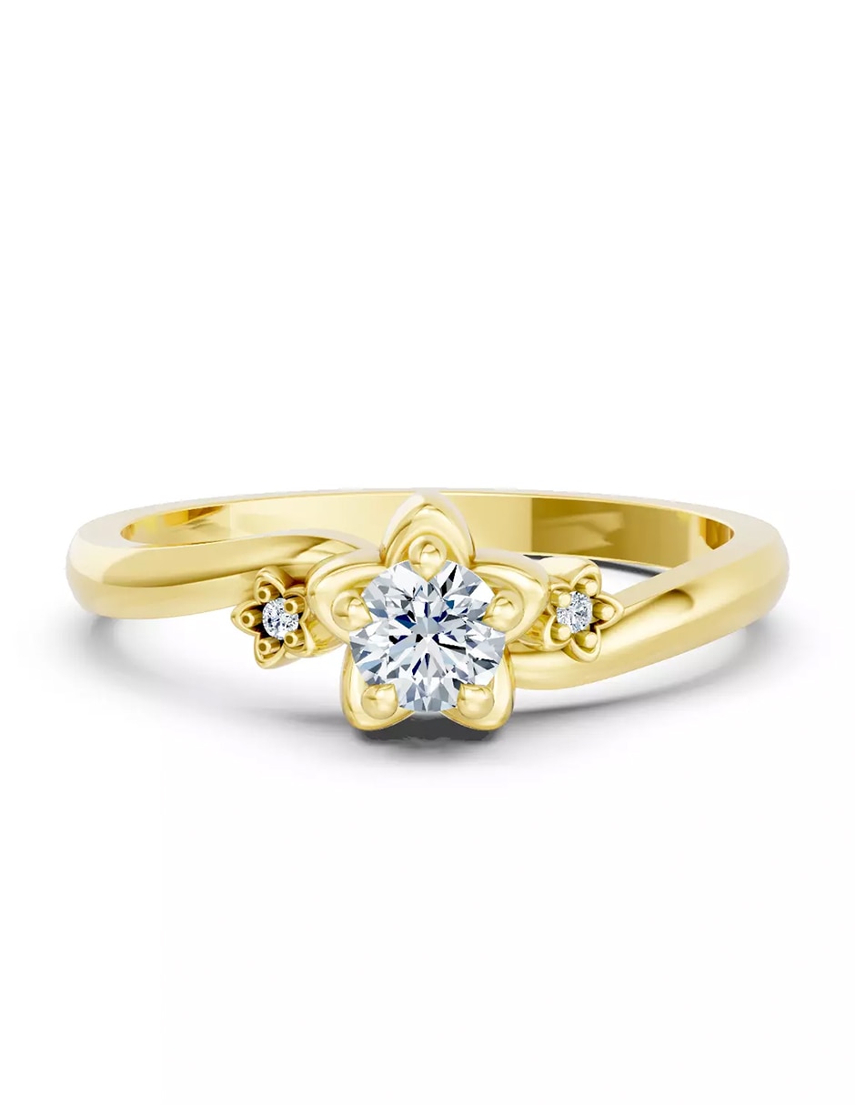 Anillo de compromiso de oro 18 k Amore Mio zirconia cúbica
