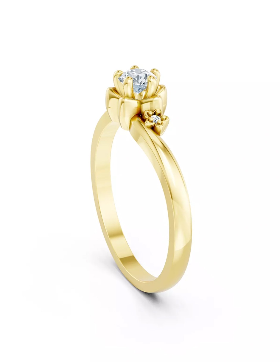 Anillo de compromiso de oro 18 k Amore Mio zirconia cúbica