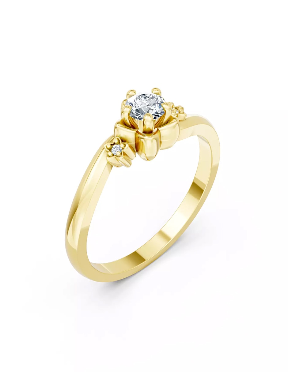 Anillo de compromiso de oro 18 k Amore Mio zirconia cúbica