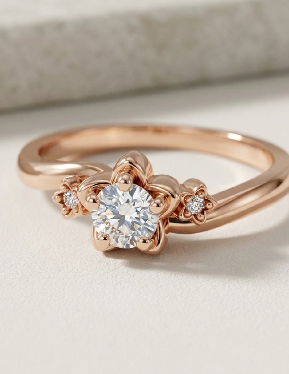Anillo de compromiso de Oro 18 k zirconia cúbica 7