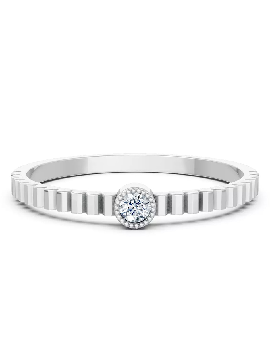 Anillo de compromiso de Oro 9 k zirconia cúbica