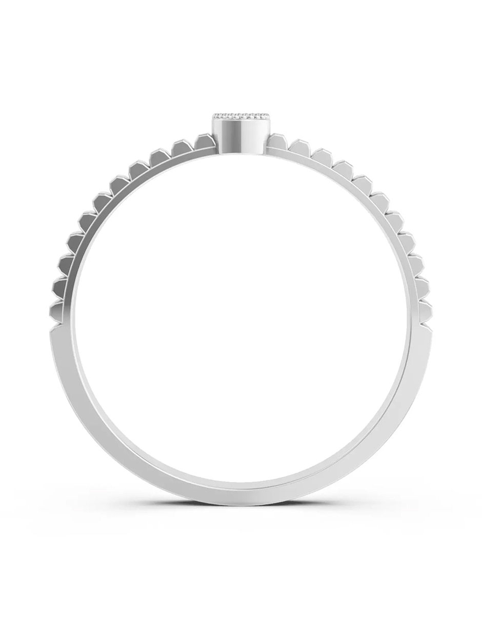 Anillo de compromiso de oro 14 k zirconia cúbica 2