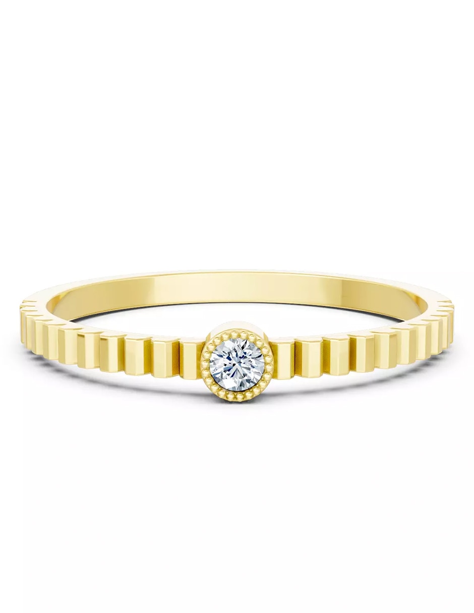 Anillo de compromiso de oro 9 k Amore Mio zirconia cúbica