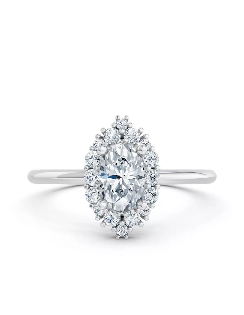 Anillo de compromiso de oro 9 k zirconia cúbica 1