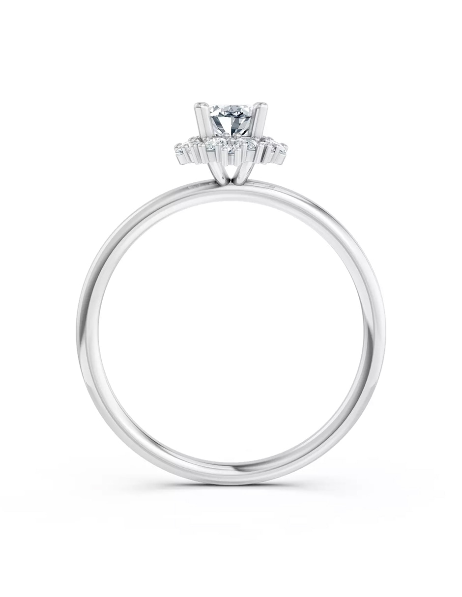 Anillo de compromiso de oro 9 k zirconia cúbica 2