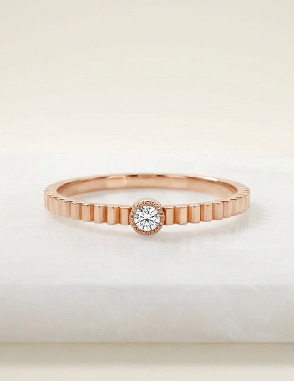 Anillo de compromiso de oro 18 k Amore Mio! 5