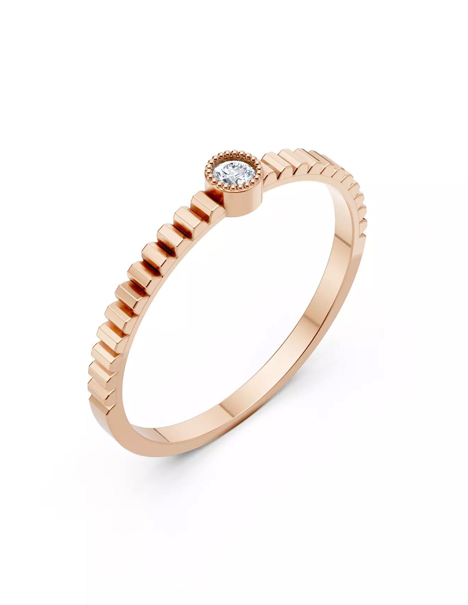 Anillo de compromiso de oro 18 k Amore Mio! 6