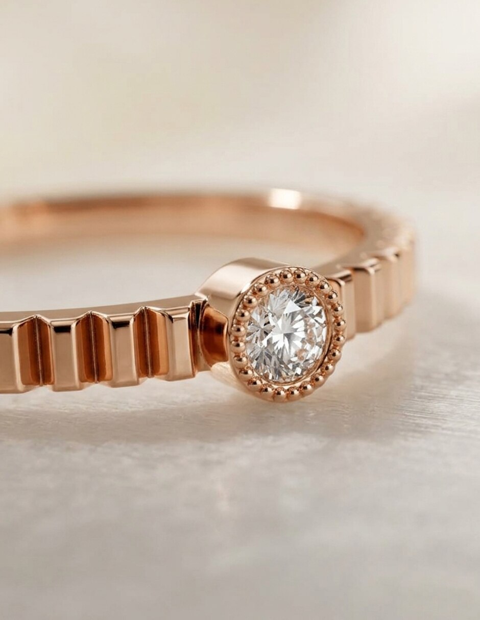 Anillo de compromiso de oro 18 k Amore Mio! 7