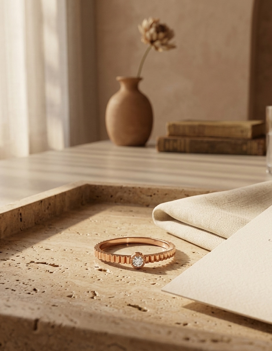 Anillo de compromiso de oro 18 k Amore Mio! 8