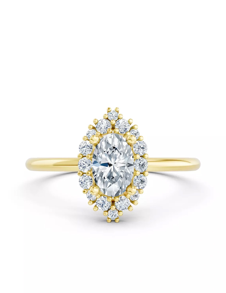 Anillo de compromiso de oro 9 k Amore Mio zirconia cúbica