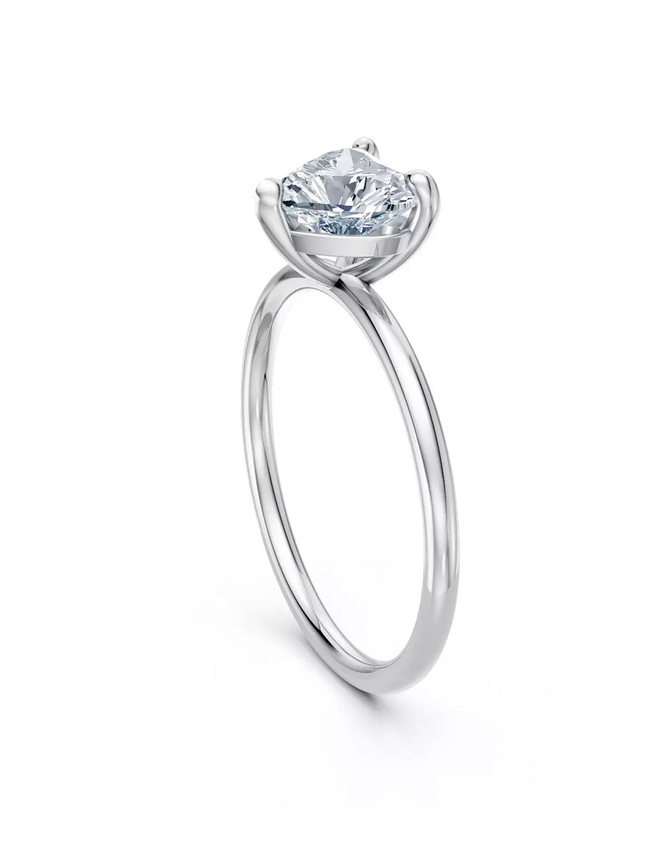 Anillo de compromiso de oro 14 k zirconia cúbica 4
