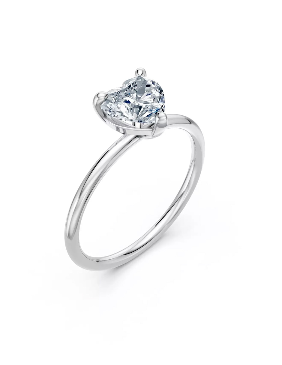 Anillo de compromiso de oro 14 k zirconia cúbica 5