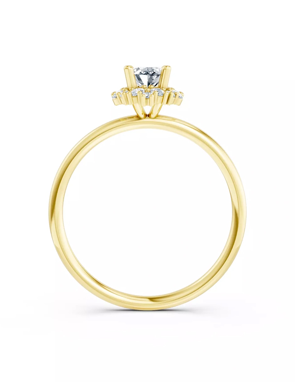 Anillo de compromiso de oro 18 k Amore Mio zirconia cúbica