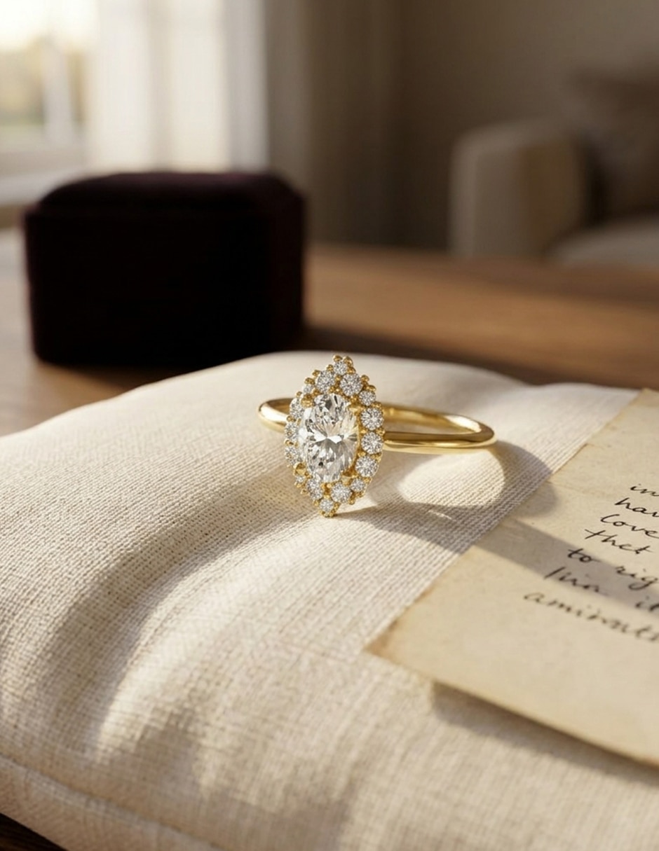 Anillo de compromiso de oro 18 k Amore Mio zirconia cúbica