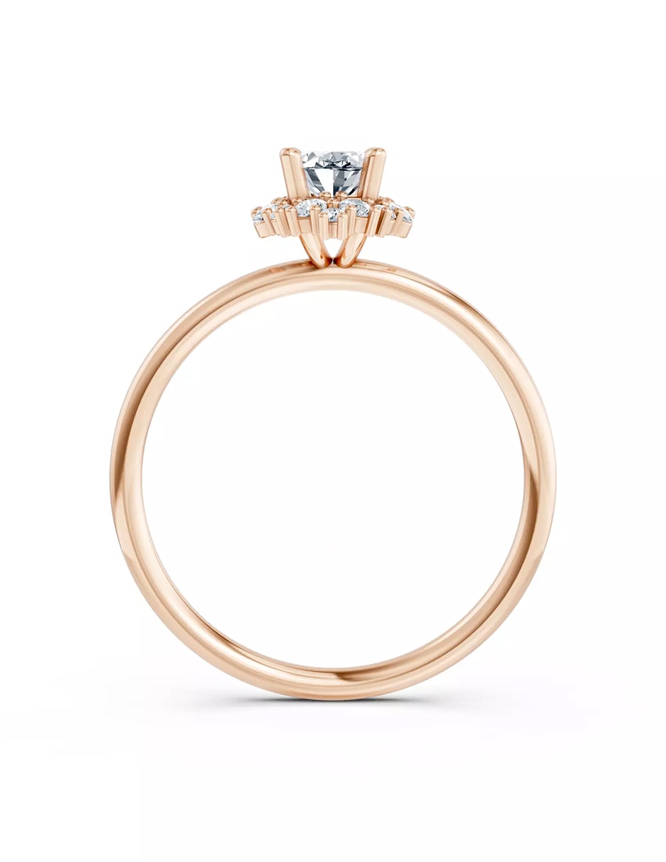 Anillo de compromiso de Oro 18 k zirconia cúbica 2