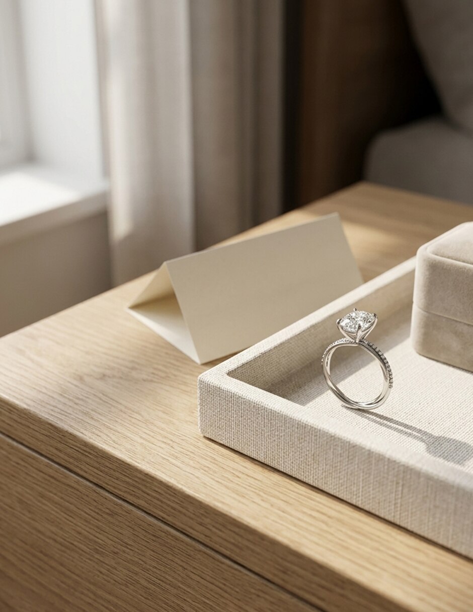 Anillo de compromiso de Oro 14 k zirconia cúbica 4