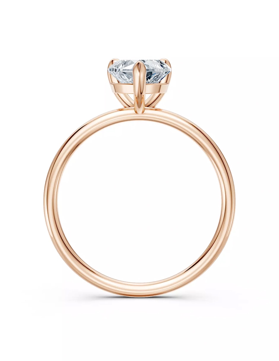 Anillo de compromiso de oro 18 k zirconia cúbica 2