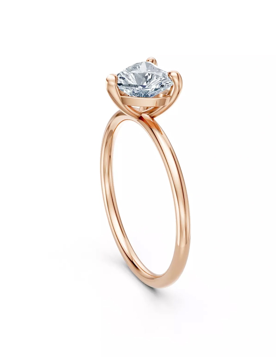 Anillo de compromiso de oro 18 k zirconia cúbica 3