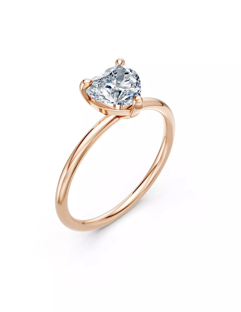 Anillo de compromiso de oro 18 k zirconia cúbica 4