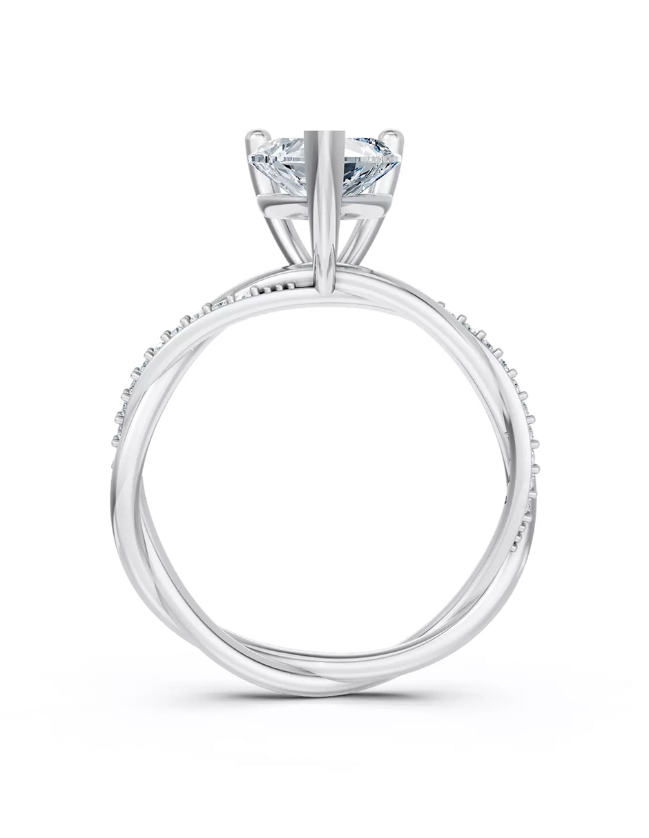 Anillo de compromiso de Oro 9 k zirconia cúbica 2