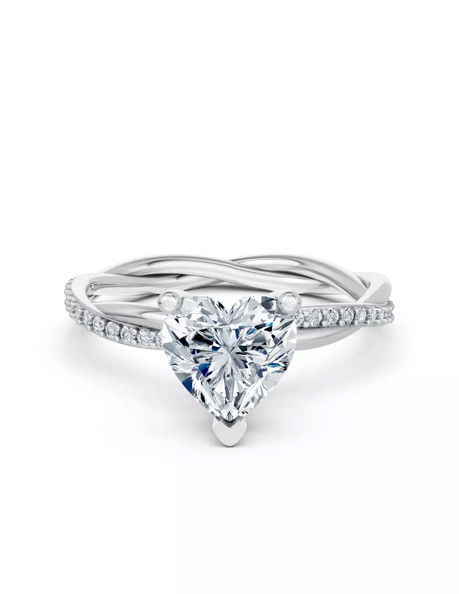 Anillo de compromiso de Oro 14 k zirconia cúbica Anillo de compromiso de Oro 14 k zirconia cúbica