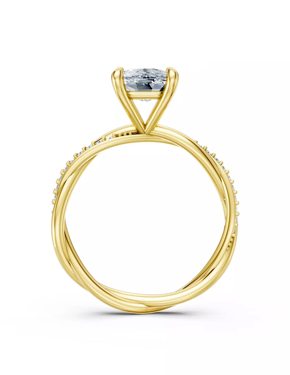 Anillo de compromiso de oro 18 k Amore Mio zirconia cúbica