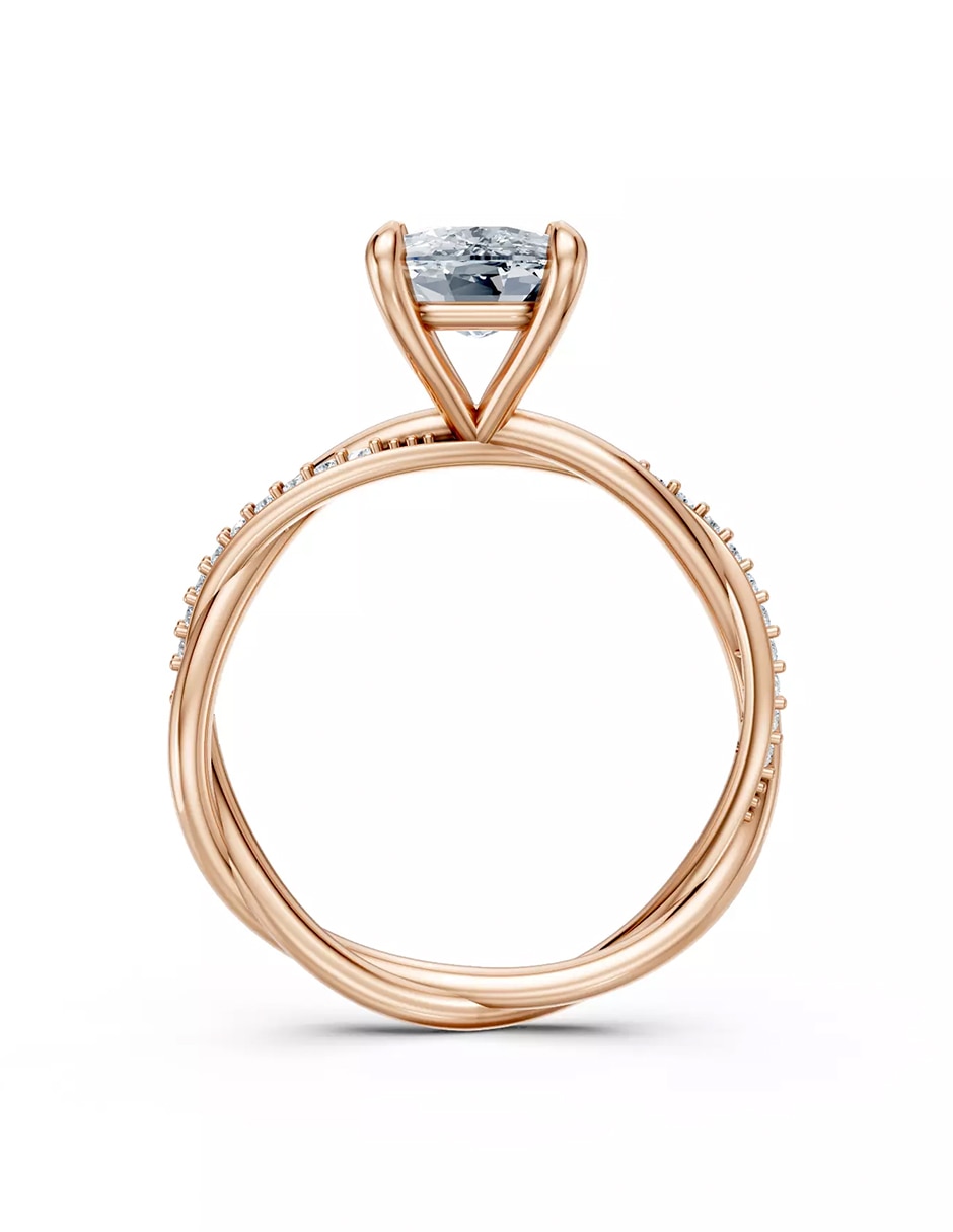 Anillo de compromiso de Oro 18 k zirconia cúbica 2