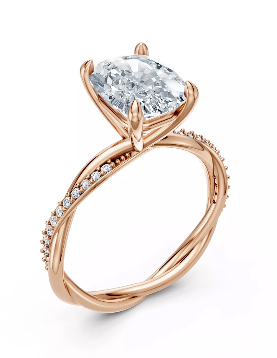 Anillo de compromiso de Oro 18 k zirconia cúbica 5