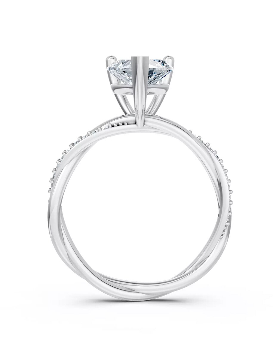 Anillo de compromiso de Oro 18 k zirconia cúbica 2