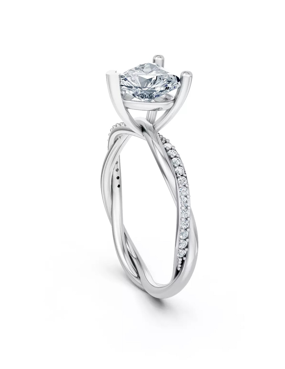Anillo de compromiso de Oro 18 k zirconia cúbica 3
