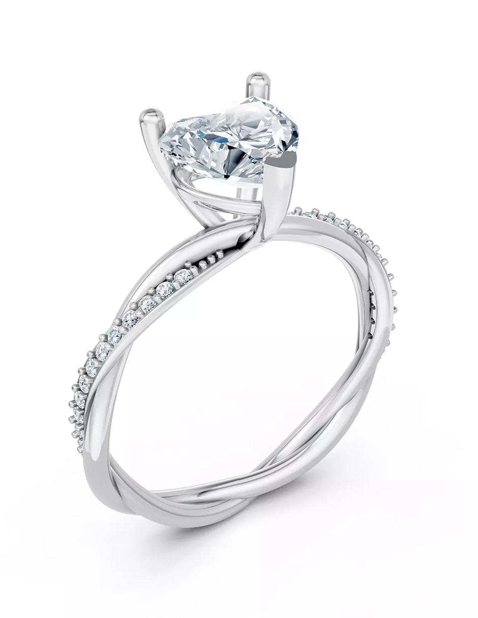 Anillo de compromiso de Oro 18 k zirconia cúbica 6