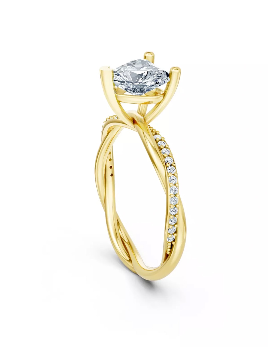 Anillo de compromiso de oro 18 k Amore Mio zirconia cúbica