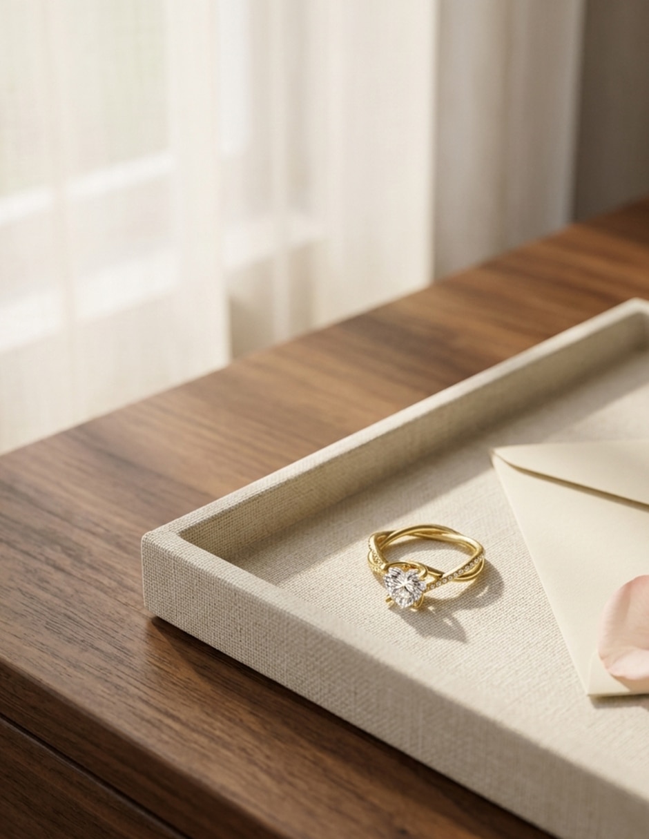 Anillo de compromiso de oro 18 k Amore Mio zirconia cúbica