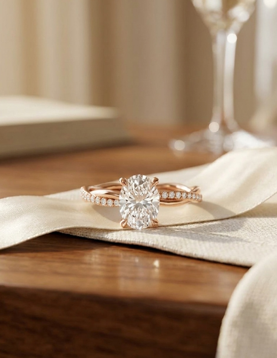 Anillo de compromiso de Oro 14 k zirconia cúbica 7