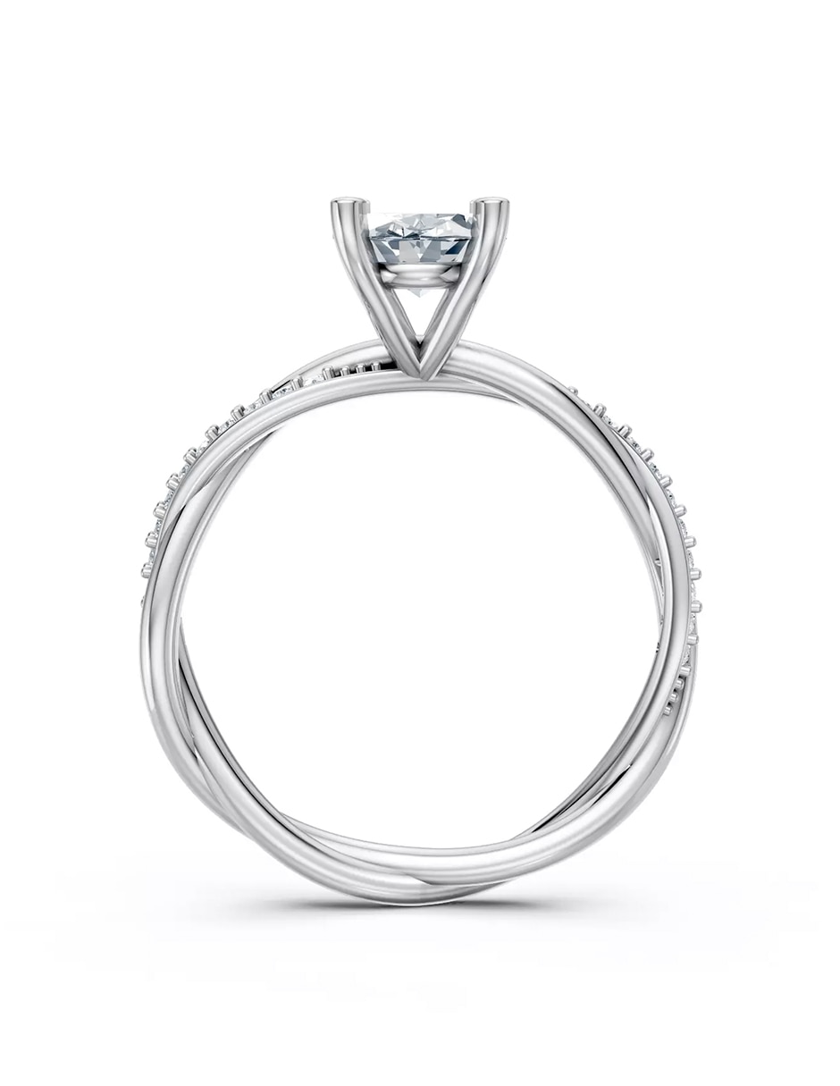 Anillo de compromiso de Oro 18 k zirconia cúbica 2