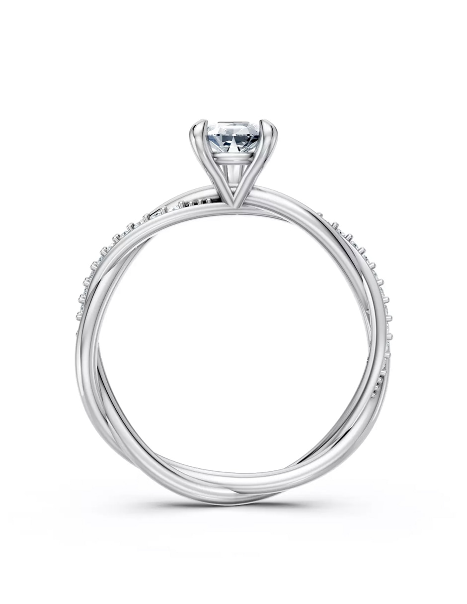 Anillo de compromiso de Oro 18 k zirconia cúbica 2