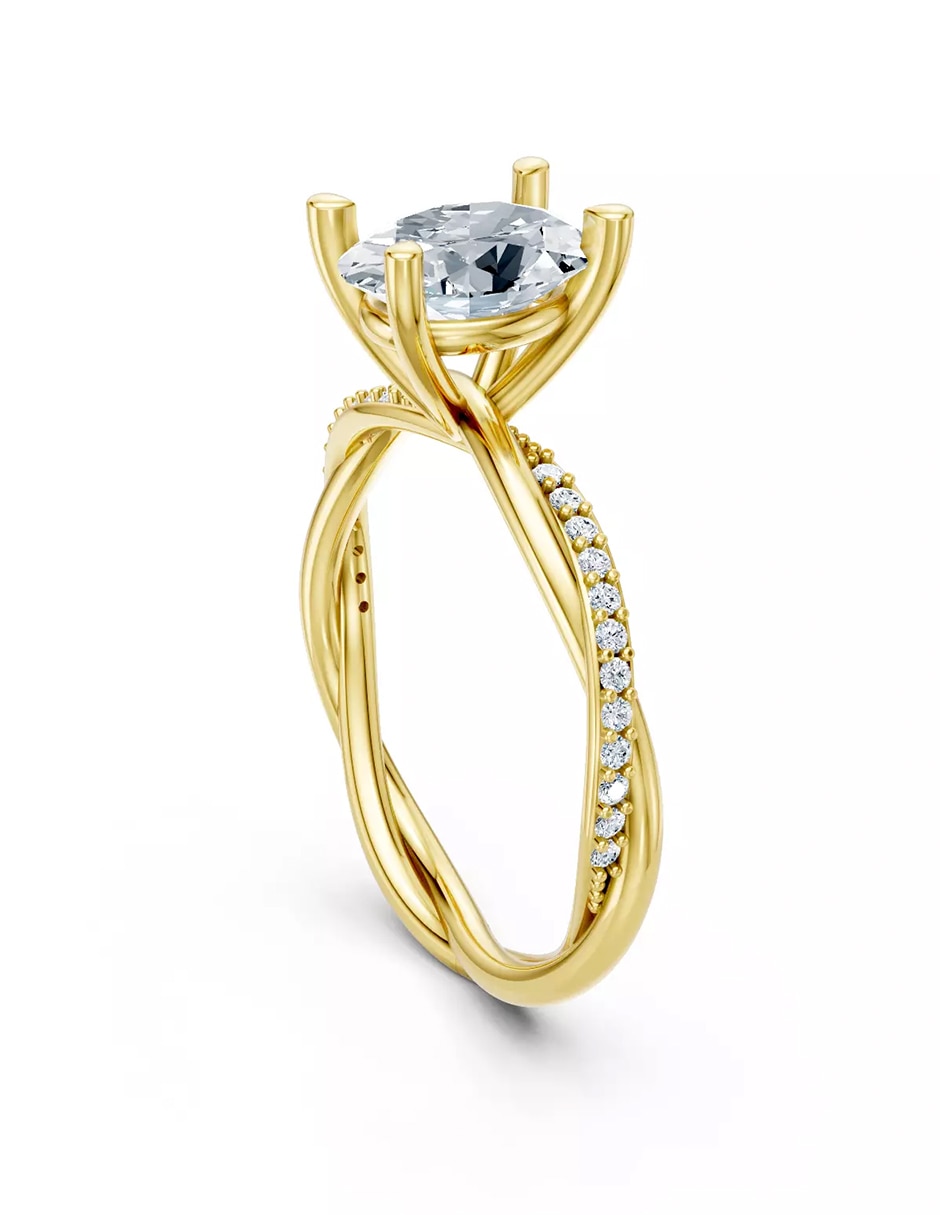 Anillo de compromiso de oro 18 k Amore Mio zirconia cúbica